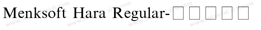 Menksoft Hara Regular字体转换
